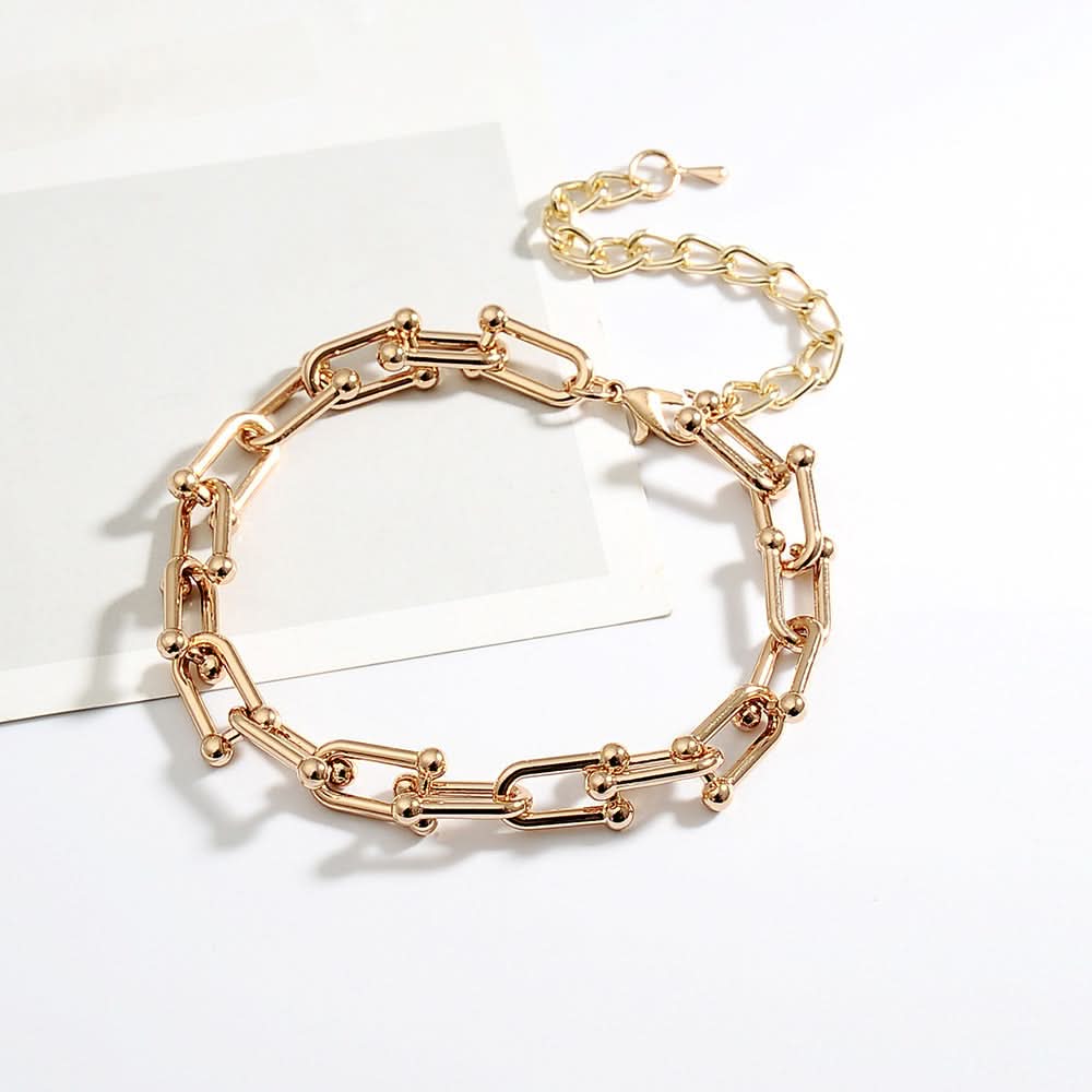Horseshoe chain anklet piece