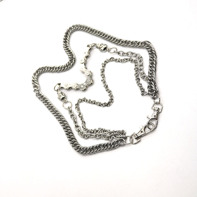 Cube Rope Chain Necklace | Stainless Steel Modern Rope Chain Jewelry