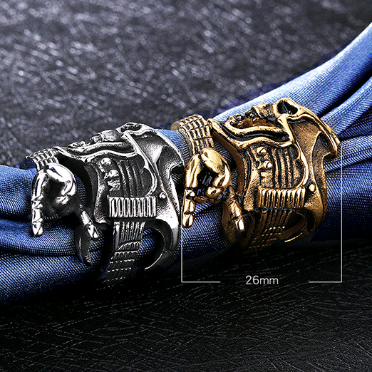 Skull & Guitar Titanium Steel Ring | Rock, Punk & Hip‑Hop Unisex Statement Jewelry