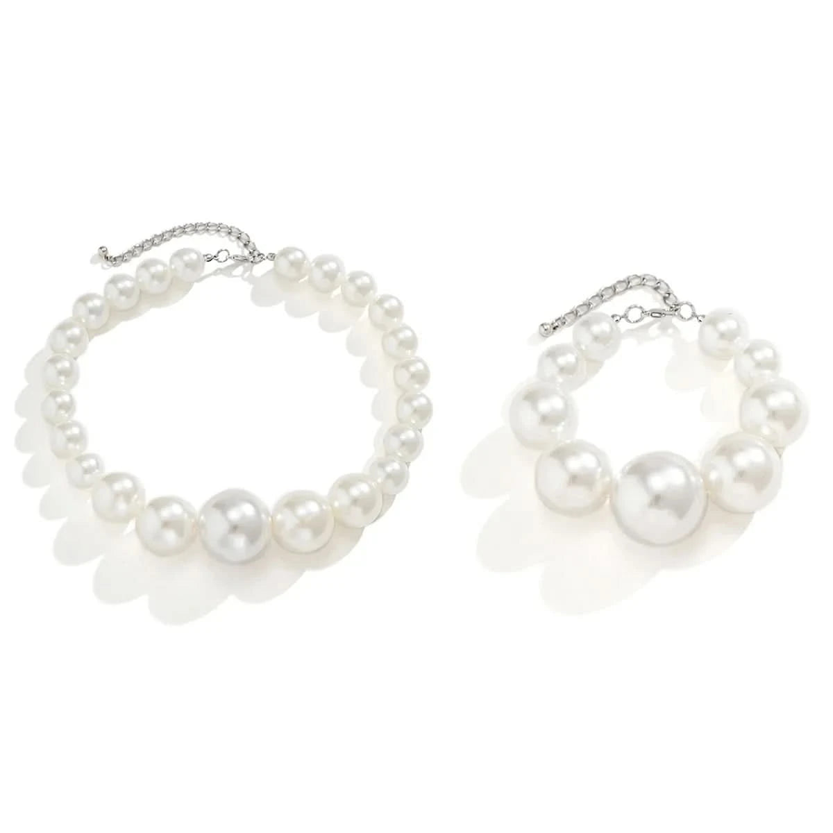 Pearl choker and bracelet set full overview