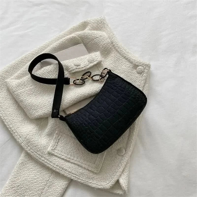 Luxury Felt Crescent Tote Bag - Sculptural Underarm Shoulder Bag, Wool Felt