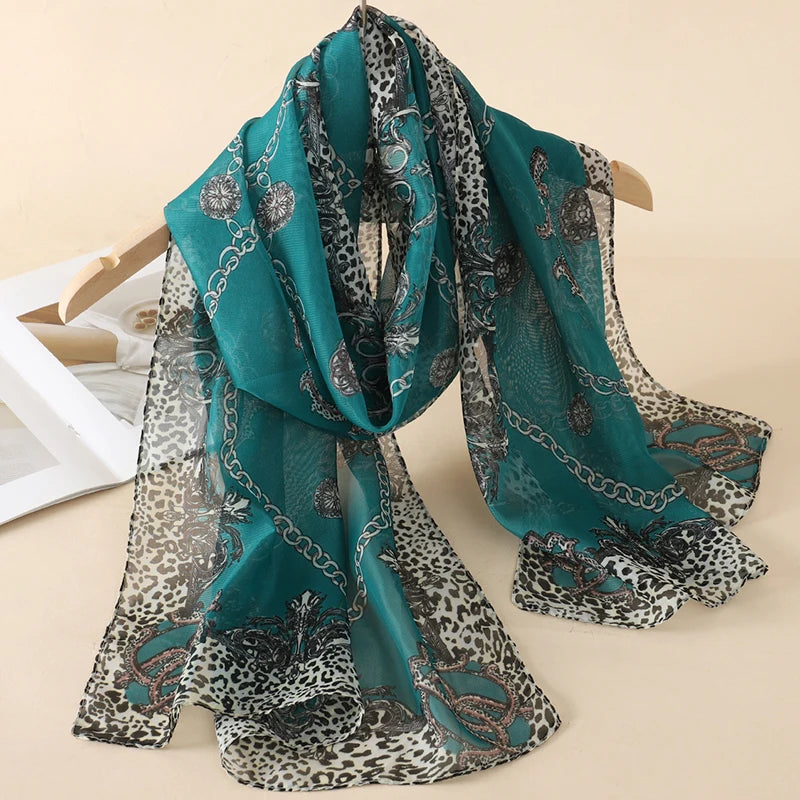 Lightweight Chiffon Scarf — Versatile Printed Shawl & Wrap, Breathable Travel Accessory