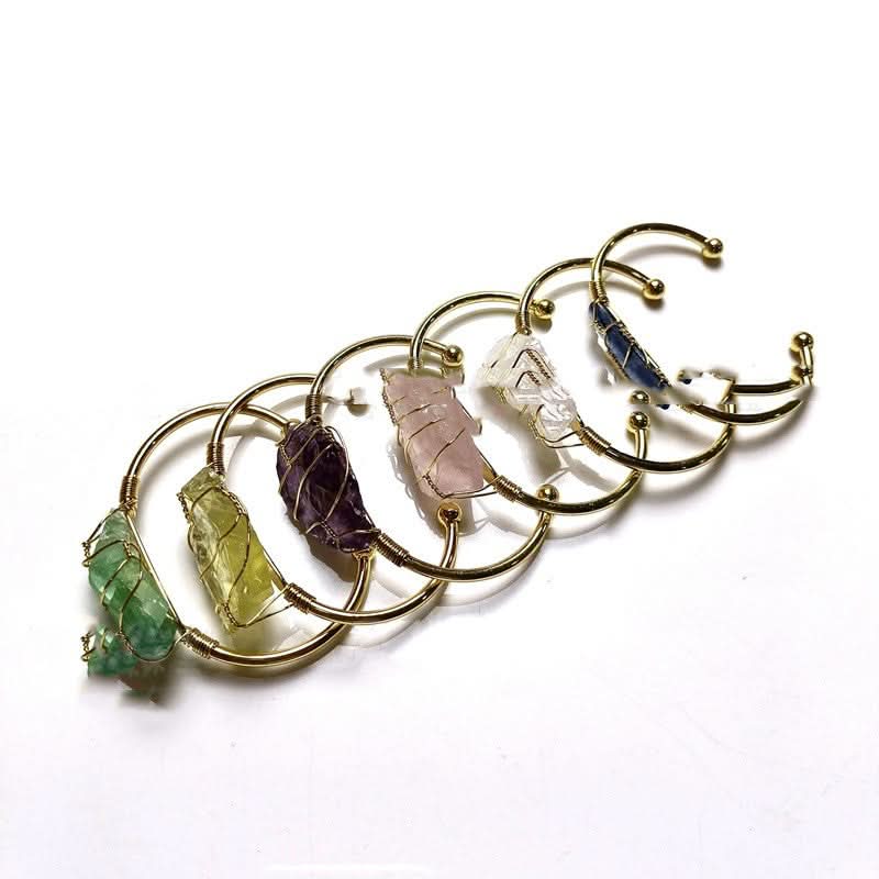 Raw crystal cuff side view