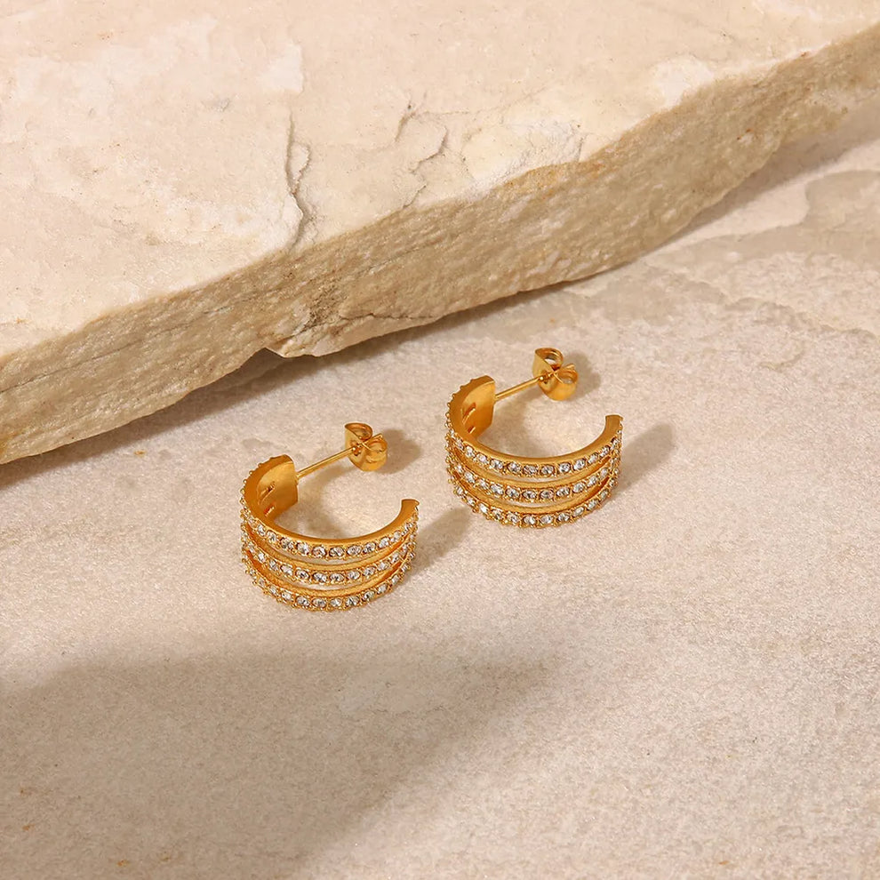C-hoop earrings side profile