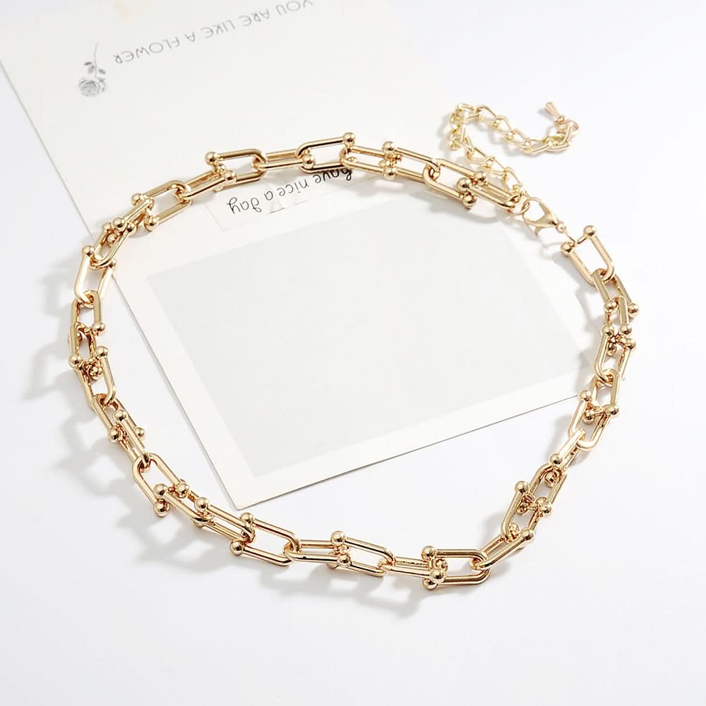 Horseshoe chain bracelet piece