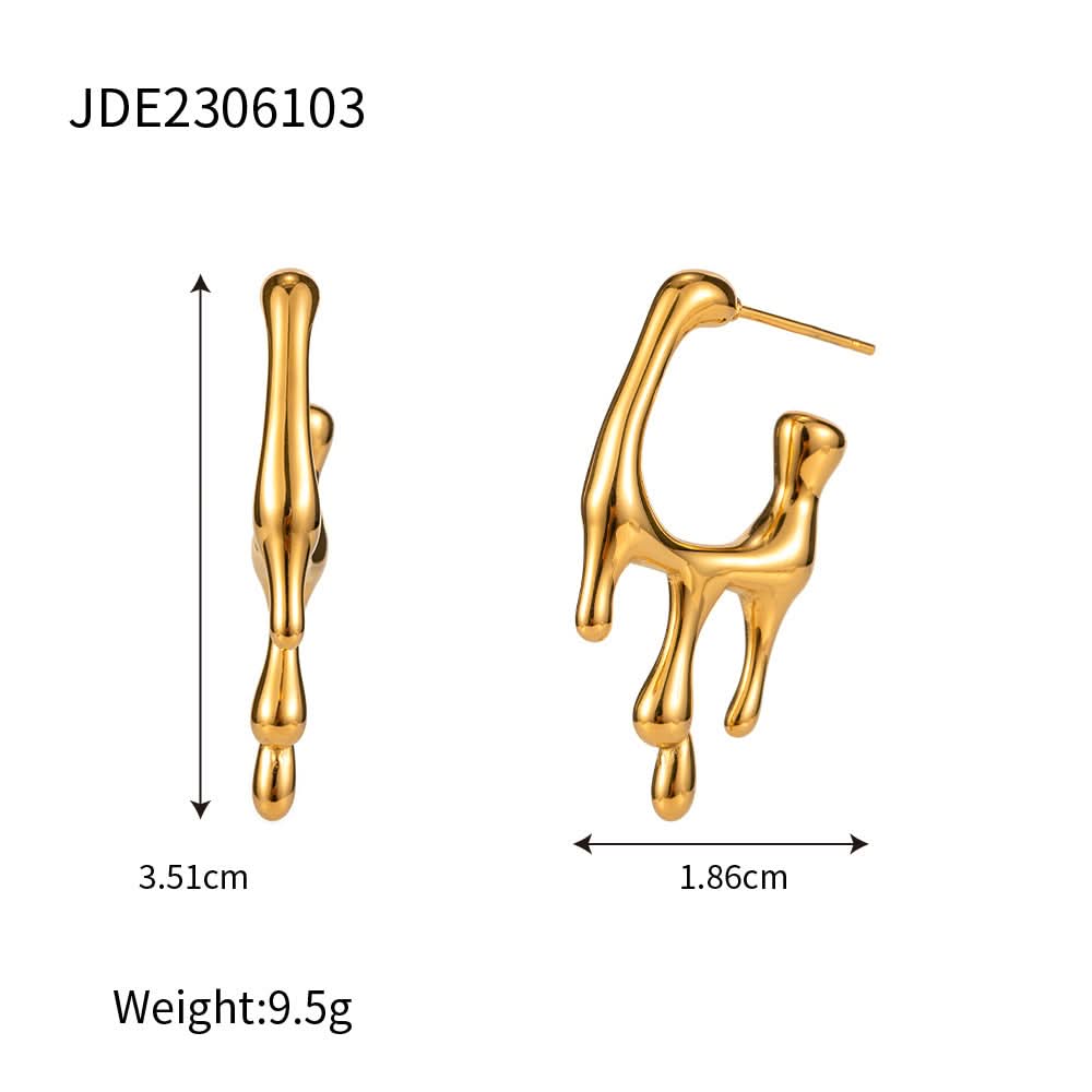 Drip earrings size reference