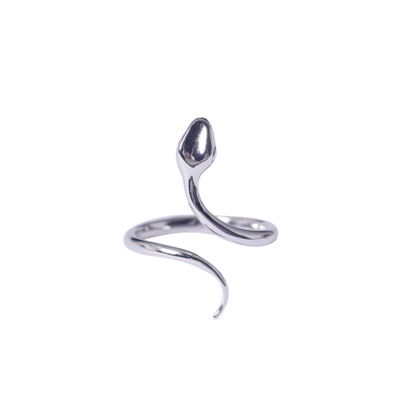 925 Sterling Silver Snake Ring — Adjustable Serpent‑Shaped Minimalist Fashion Ring
