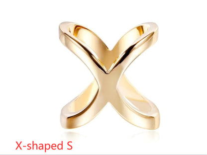 Elegant Gold‑Tone Scarf Buckles — Versatile No‑Knot Scarf Rings for Silk Scarves, Wraps & Shawls