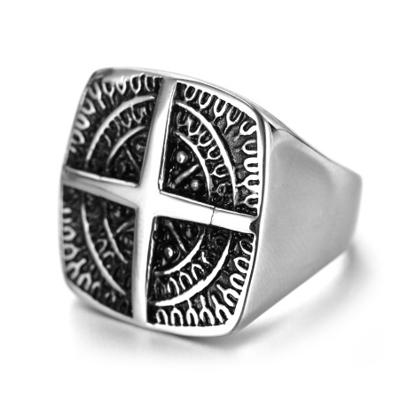 Nautical Signet Ring | Maritime Anchor & Compass Inspired Unisex Ocean Heritage Jewelry