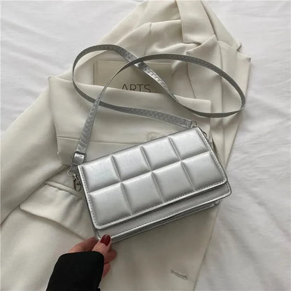 Minimalist Square PU Leather Handbag - Compact Crossbody & Top-Handle, Lightweight
