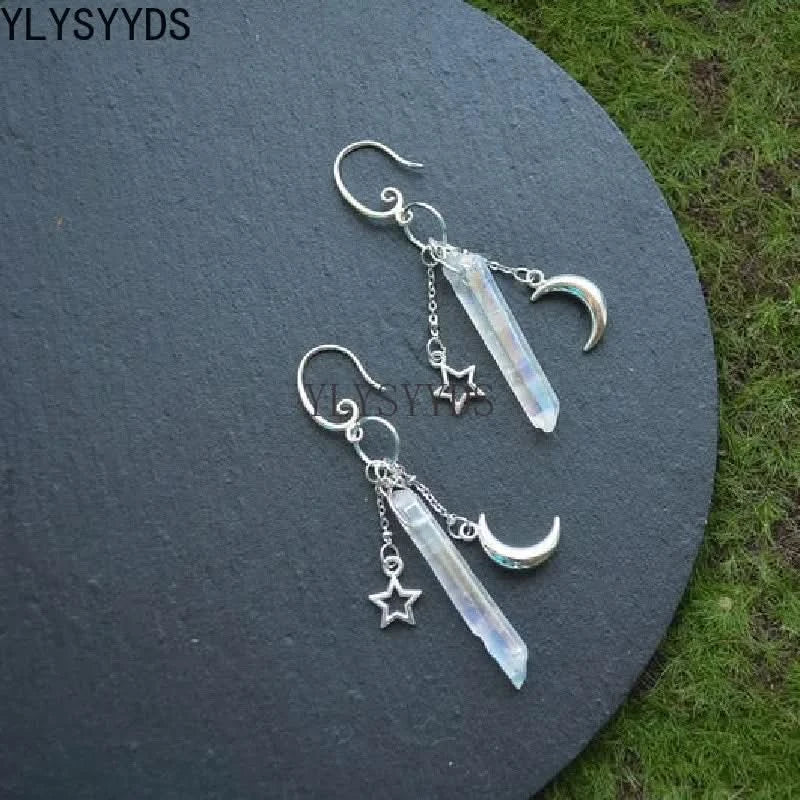 Moon quartz earrings side profile