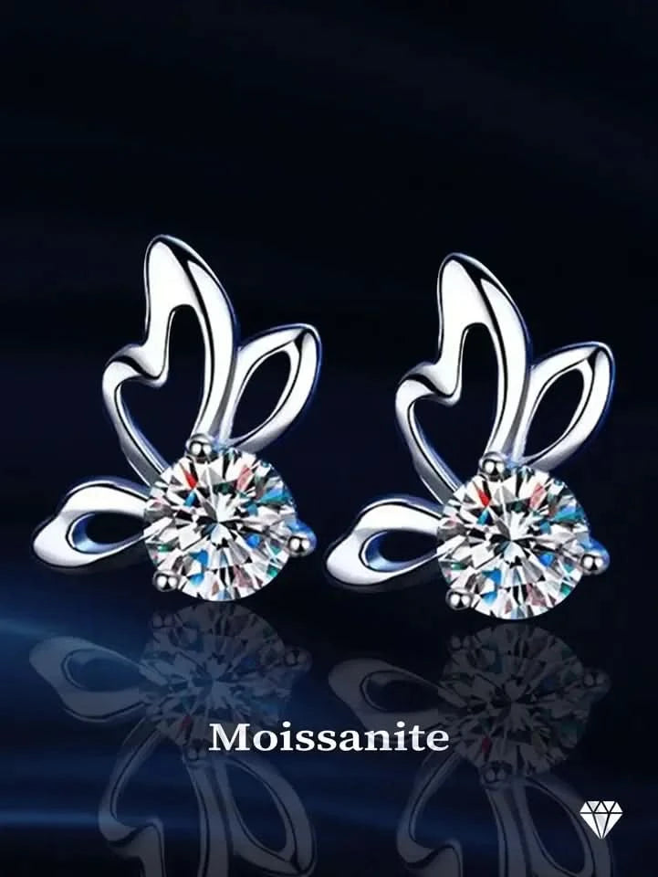 Butterfly stud openwork wing detail