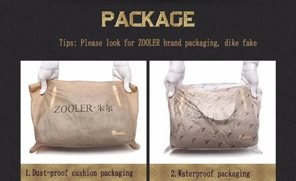 Genuine Cowhide Leather Tote Handbag - Structured Business Shoulder Bag