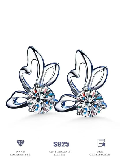 Butterfly moissanite earrings full overview