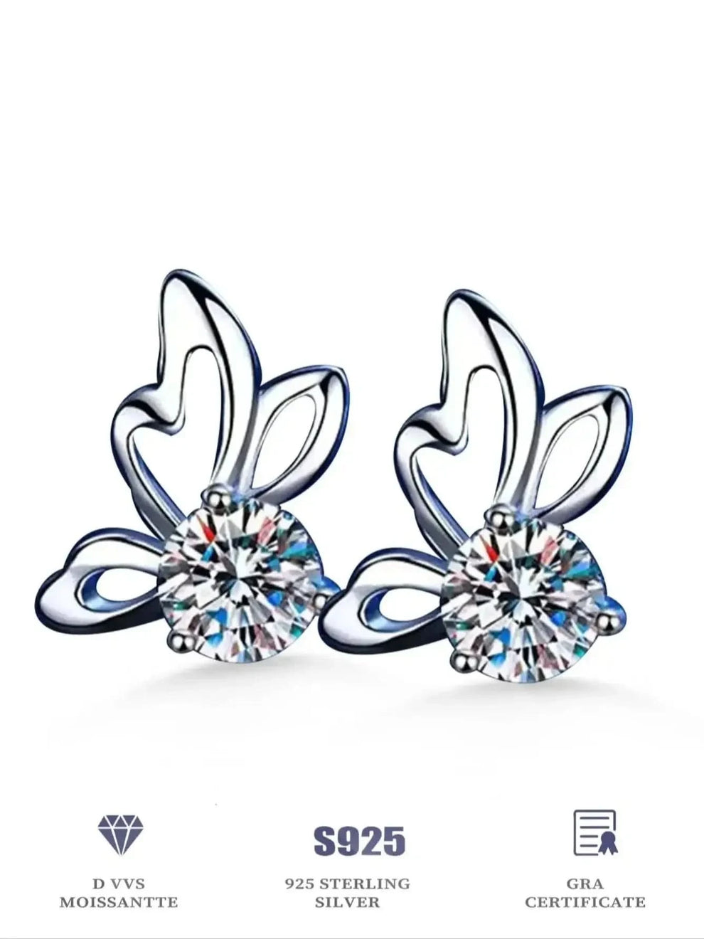 Butterfly moissanite earrings full overview