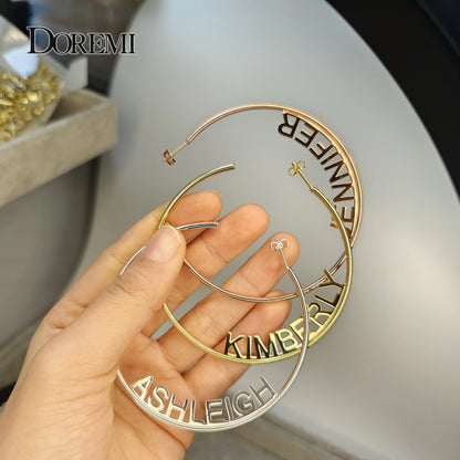 Name hoop earring design Type 2 layout