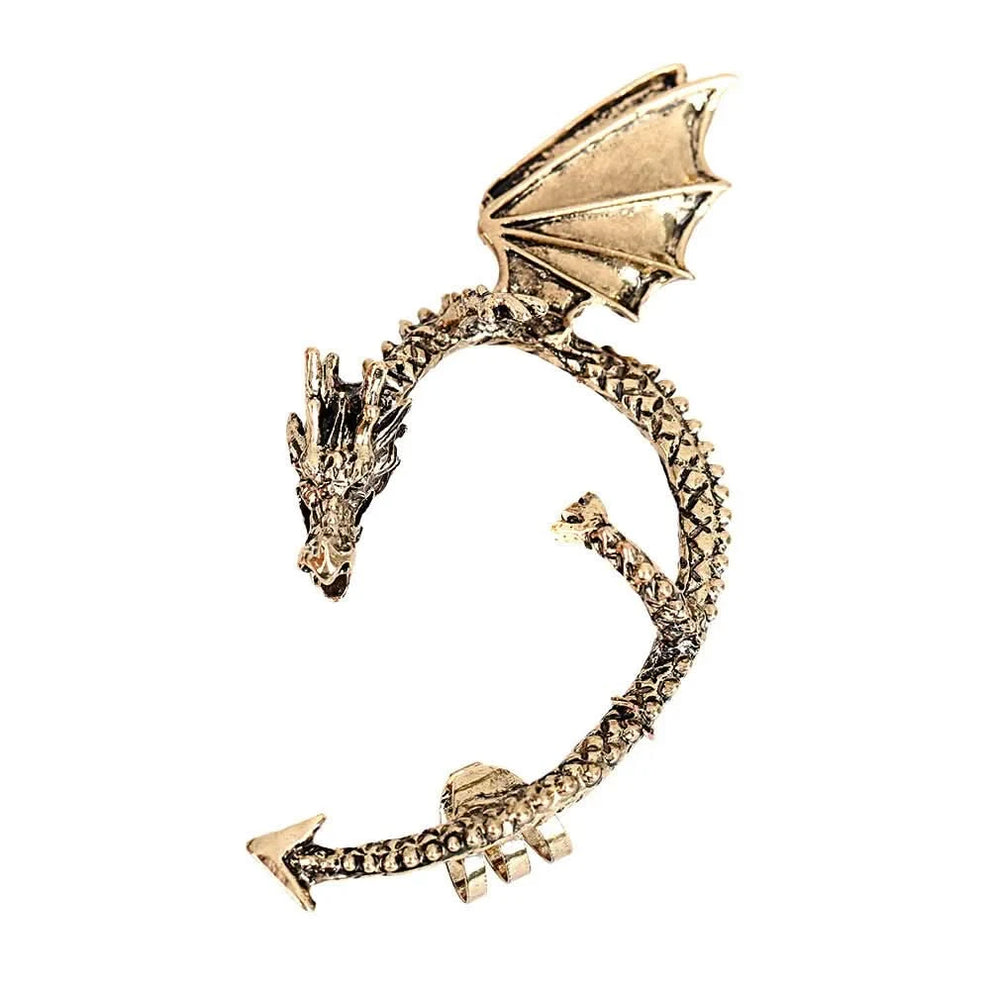 Dragon ear cuff mixed finish variation