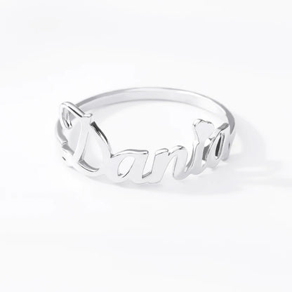 Custom initial band ring full overview
