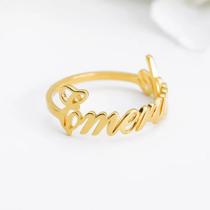 Custom name ring stacked styling