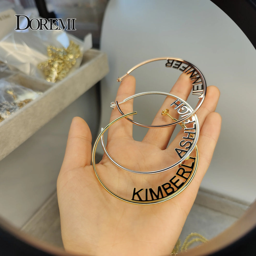 Name hoop earring design Type 1 layout