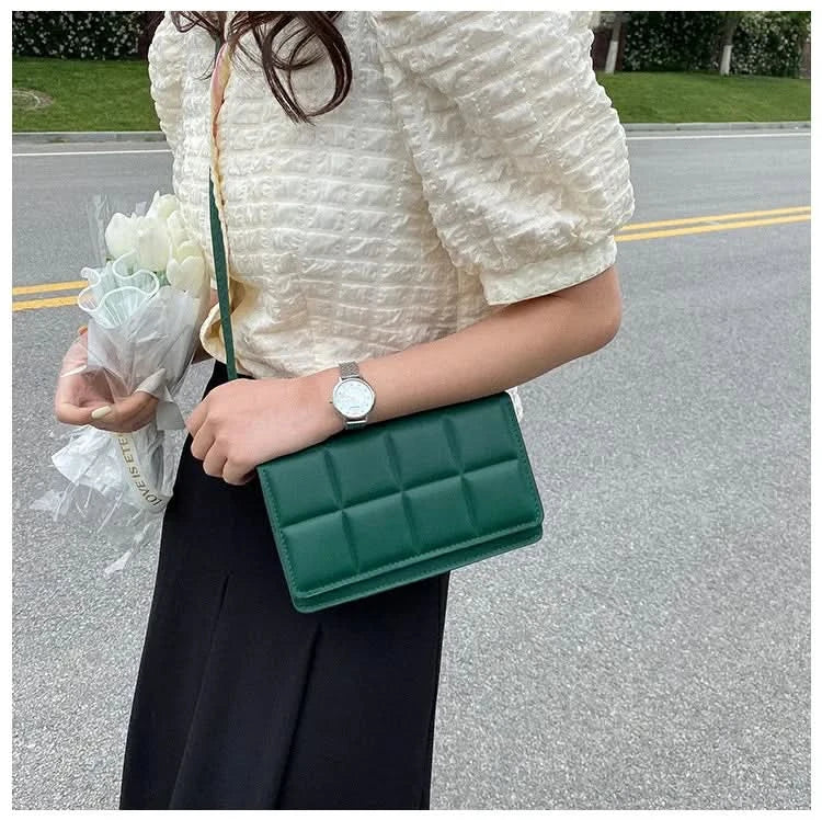 Minimalist Square PU Leather Handbag - Compact Crossbody & Top-Handle, Lightweight