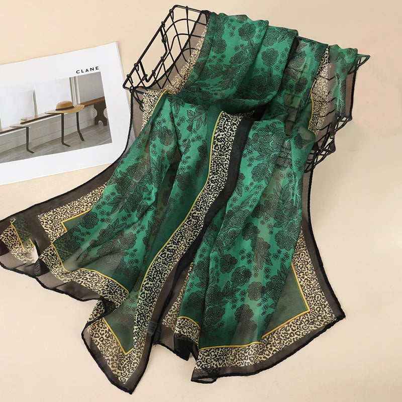 Lightweight Chiffon Scarf — Versatile Printed Shawl & Wrap, Breathable Travel Accessory