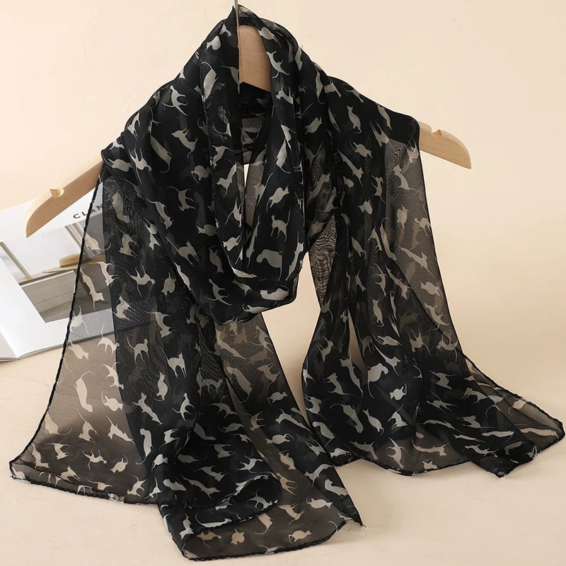 Lightweight Chiffon Scarf — Versatile Printed Shawl & Wrap, Breathable Travel Accessory