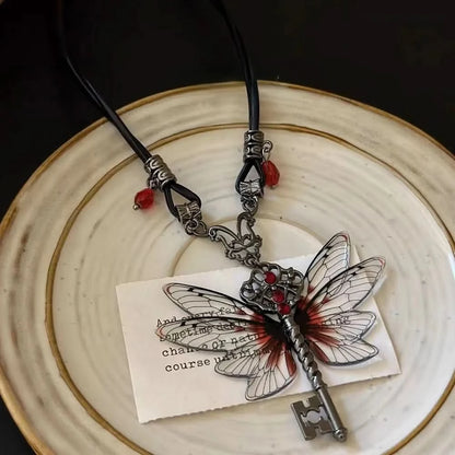Leather rope and zircon accent detail