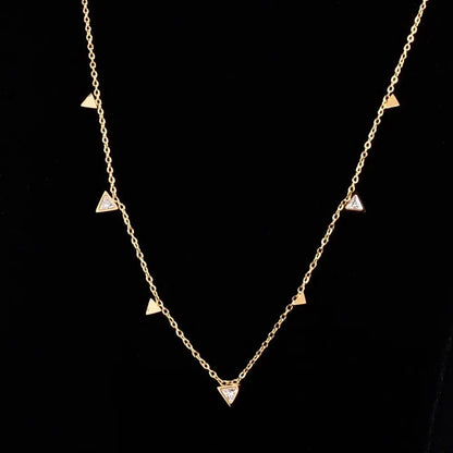 Water drop zircon pendant full view