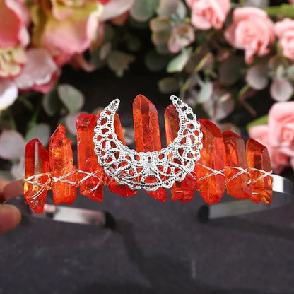 Natural quartz crown tiara full overview