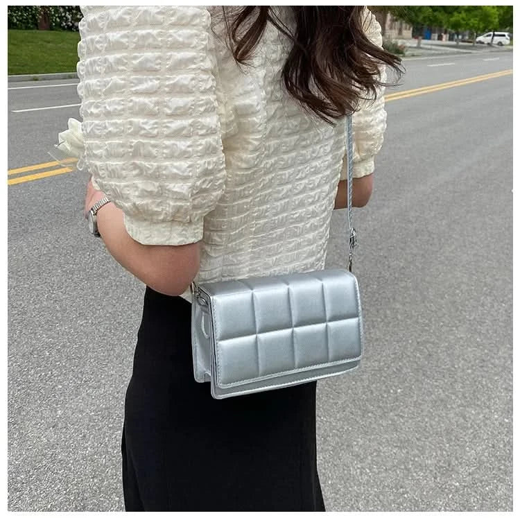 Minimalist Square PU Leather Handbag - Compact Crossbody & Top-Handle, Lightweight