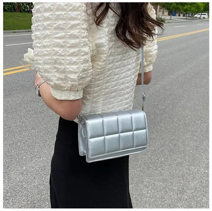 Minimalist Square PU Leather Handbag - Compact Crossbody & Top-Handle, Lightweight