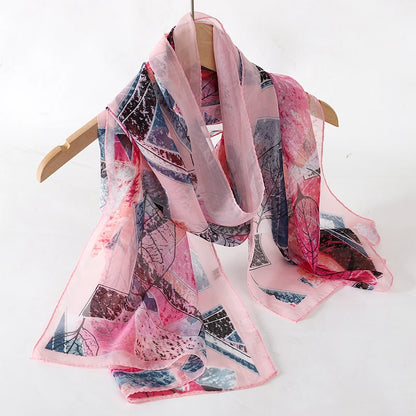 Lightweight Chiffon Scarf — Versatile Printed Shawl & Wrap, Breathable Travel Accessory