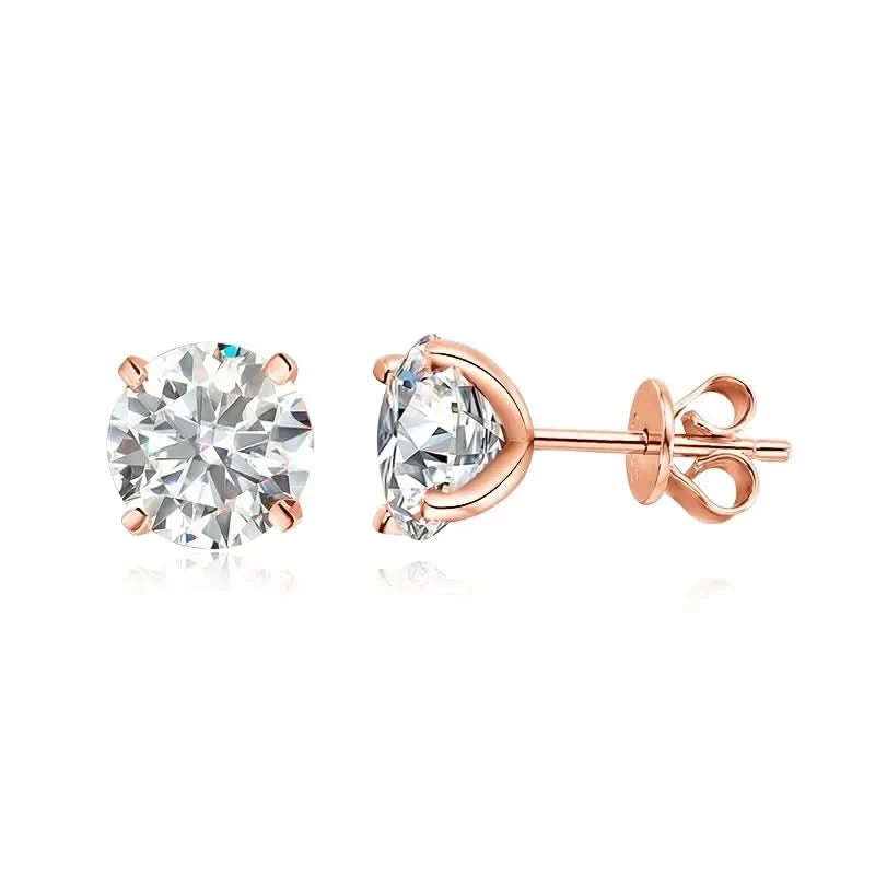 Rose gold moissanite studs full overview