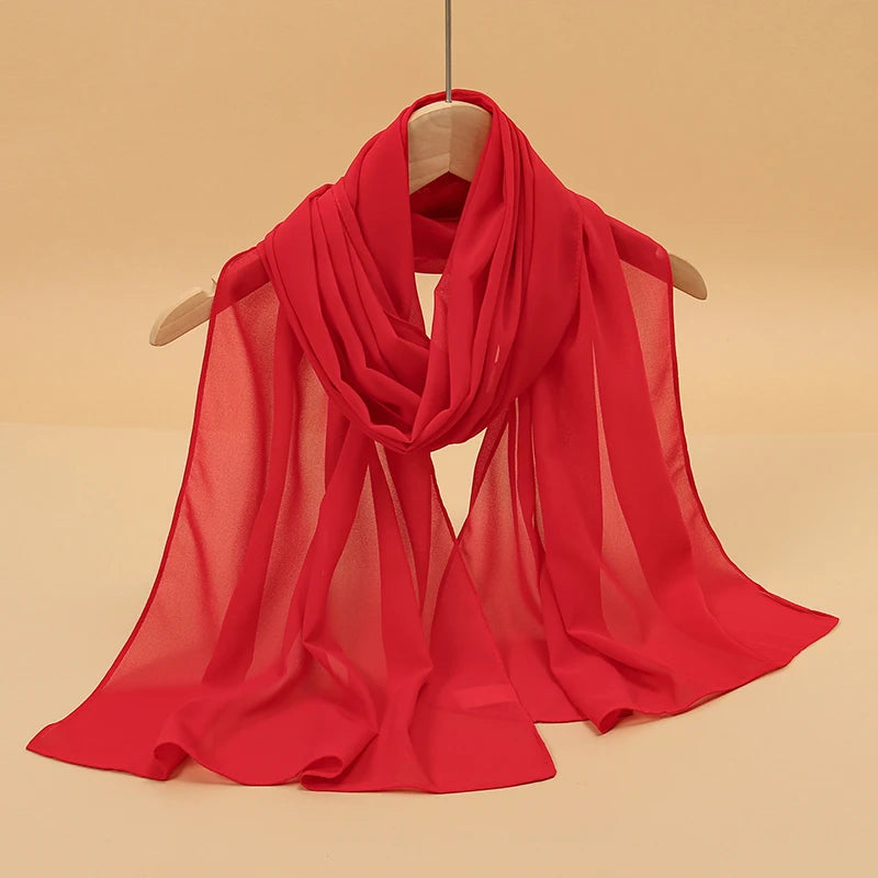 Lightweight Chiffon Scarf — Versatile Printed Shawl & Wrap, Breathable Travel Accessory