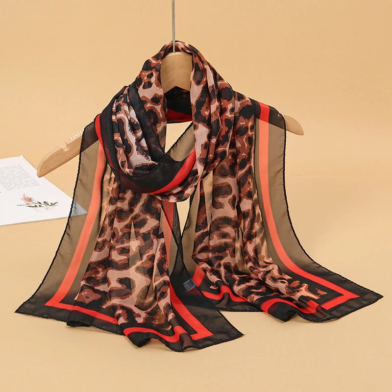Lightweight Chiffon Scarf — Versatile Printed Shawl & Wrap, Breathable Travel Accessory