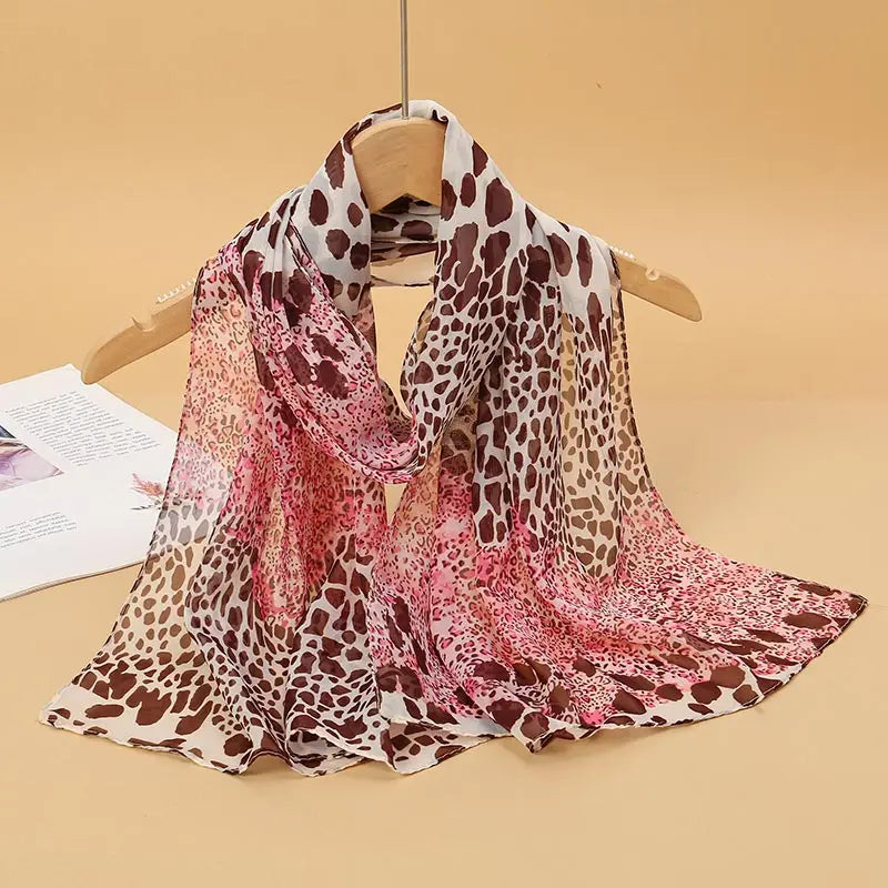 Lightweight Chiffon Scarf — Versatile Printed Shawl & Wrap, Breathable Travel Accessory