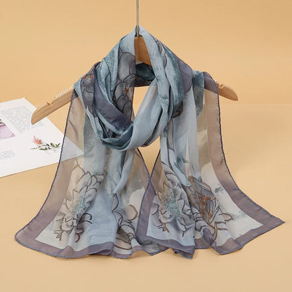 Lightweight Chiffon Scarf — Versatile Printed Shawl & Wrap, Breathable Travel Accessory