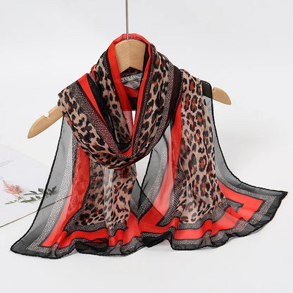 Lightweight Chiffon Scarf — Versatile Printed Shawl & Wrap, Breathable Travel Accessory