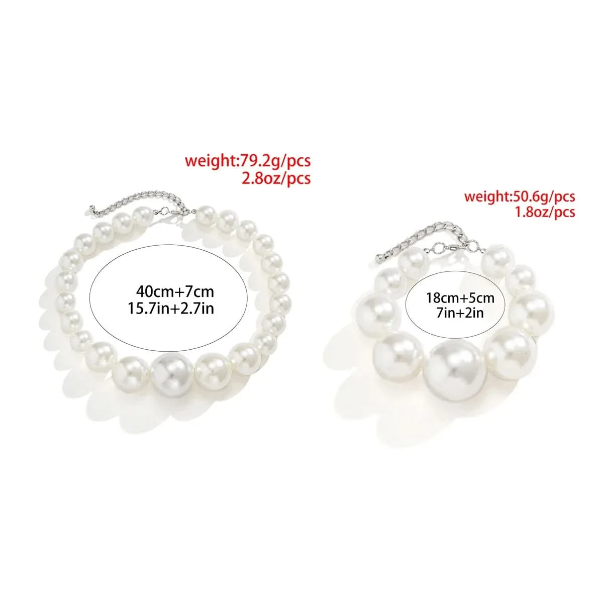 Pearl choker set styled with leather outfit