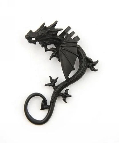 Gothic Dragon Clip Ear Cuff - Punk Rock Zinc Alloy Unisex No-Piercing Earring