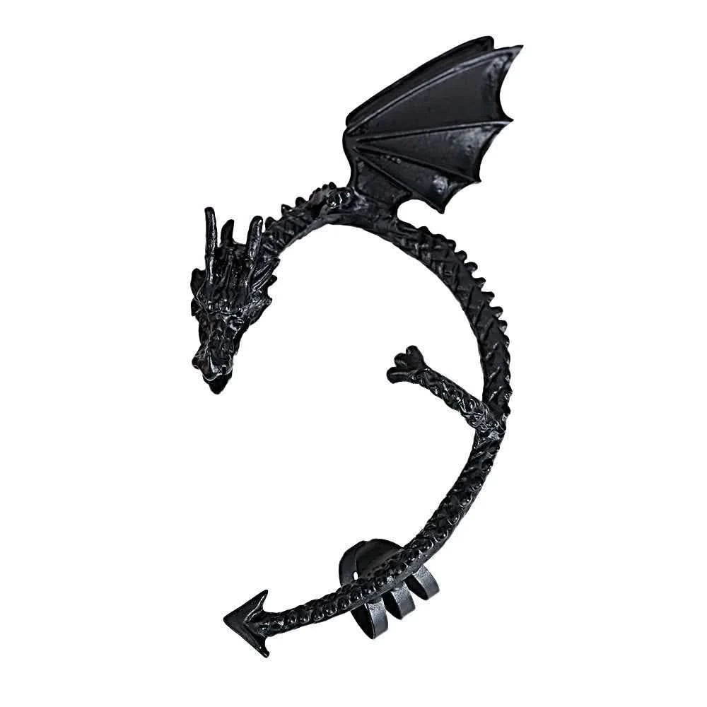 Gothic Dragon Clip Ear Cuff - Punk Rock Zinc Alloy Unisex No-Piercing Earring