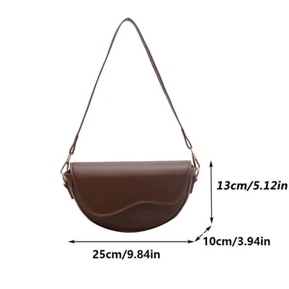 Saddle shoulder bag in coffee