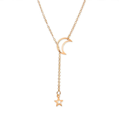 Lariat necklace side profile view