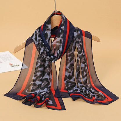 Lightweight Chiffon Scarf — Versatile Printed Shawl & Wrap, Breathable Travel Accessory