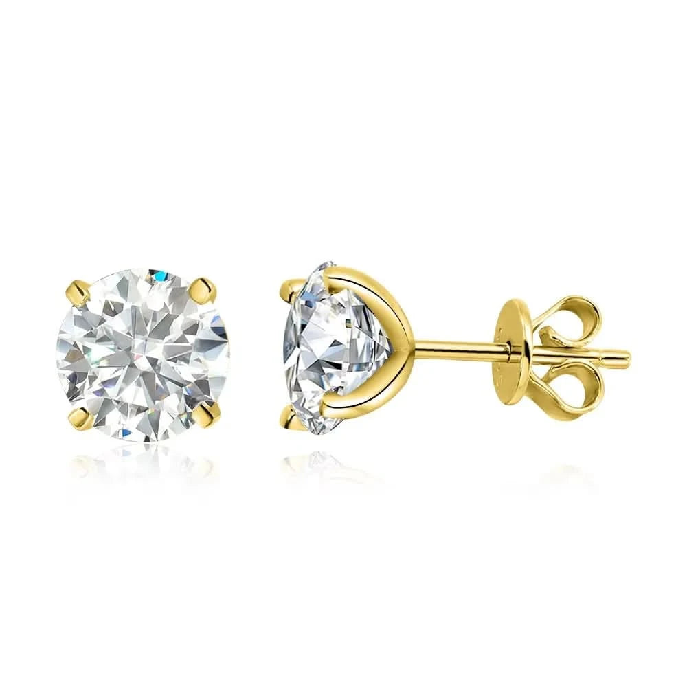 Moissanite stud earrings comparison size chart