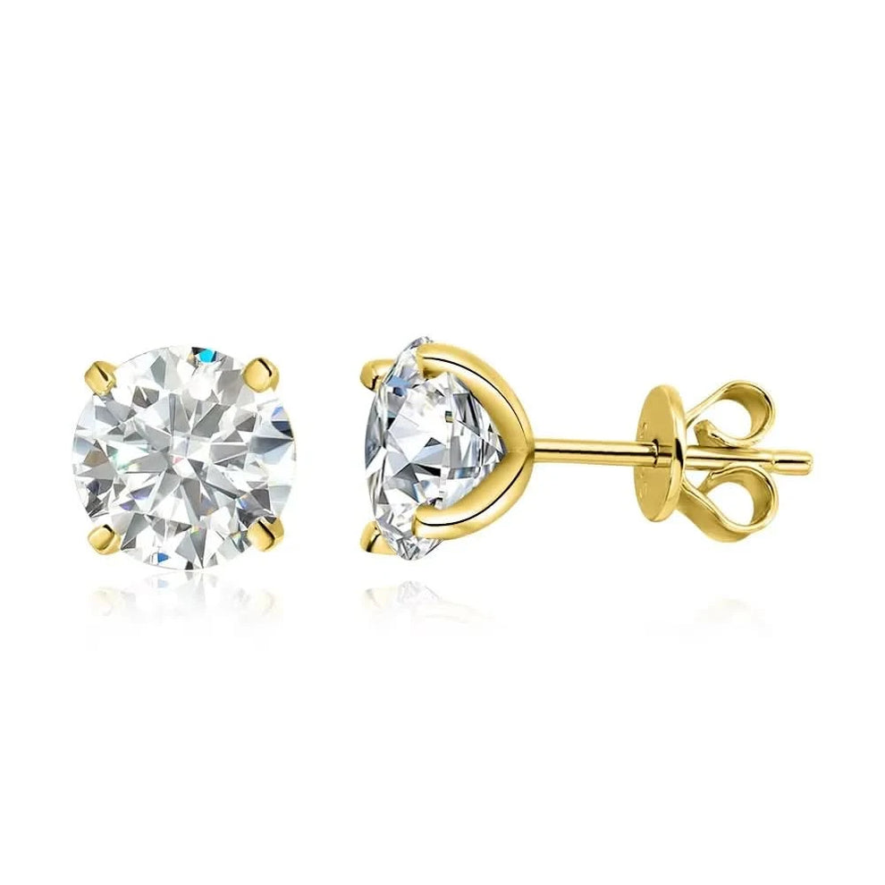 Moissanite stud earrings comparison size chart