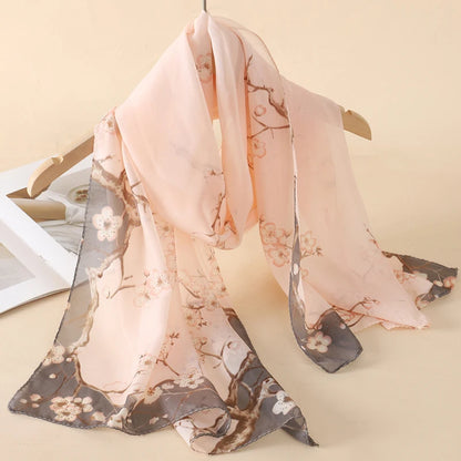 Lightweight Chiffon Scarf — Versatile Printed Shawl & Wrap, Breathable Travel Accessory