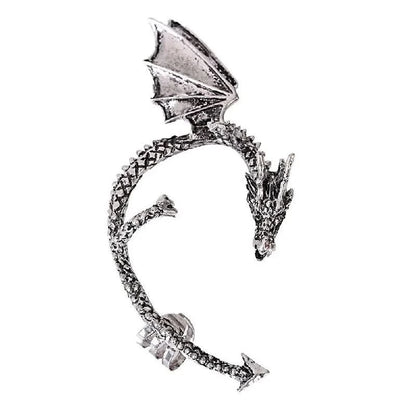 Gothic Dragon Clip Ear Cuff - Punk Rock Zinc Alloy Unisex No-Piercing Earring
