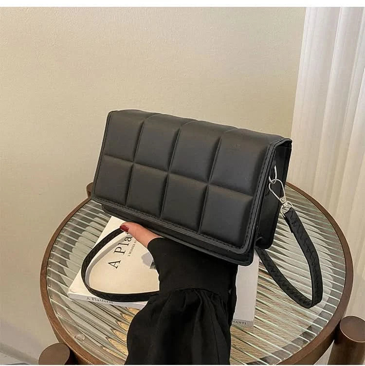 Minimalist Square PU Leather Handbag - Compact Crossbody & Top-Handle, Lightweight